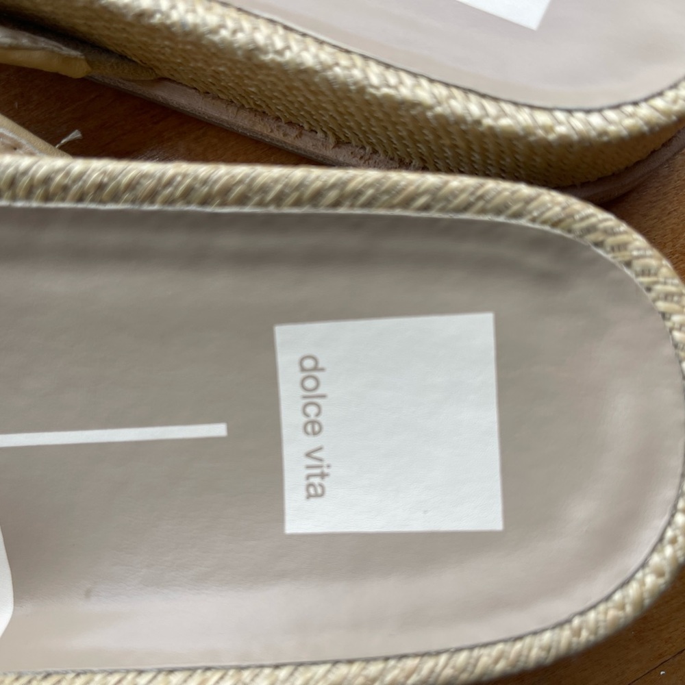 Dolce Vita Beige and Black Braided Slide Mules - Picture 4 of 5